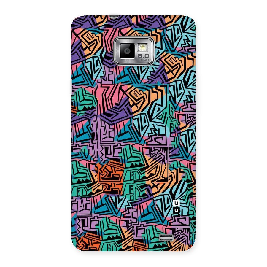 Abstract Lining Colors Back Case for Galaxy S2