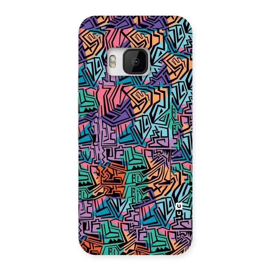 Abstract Lining Colors Back Case for HTC One M9