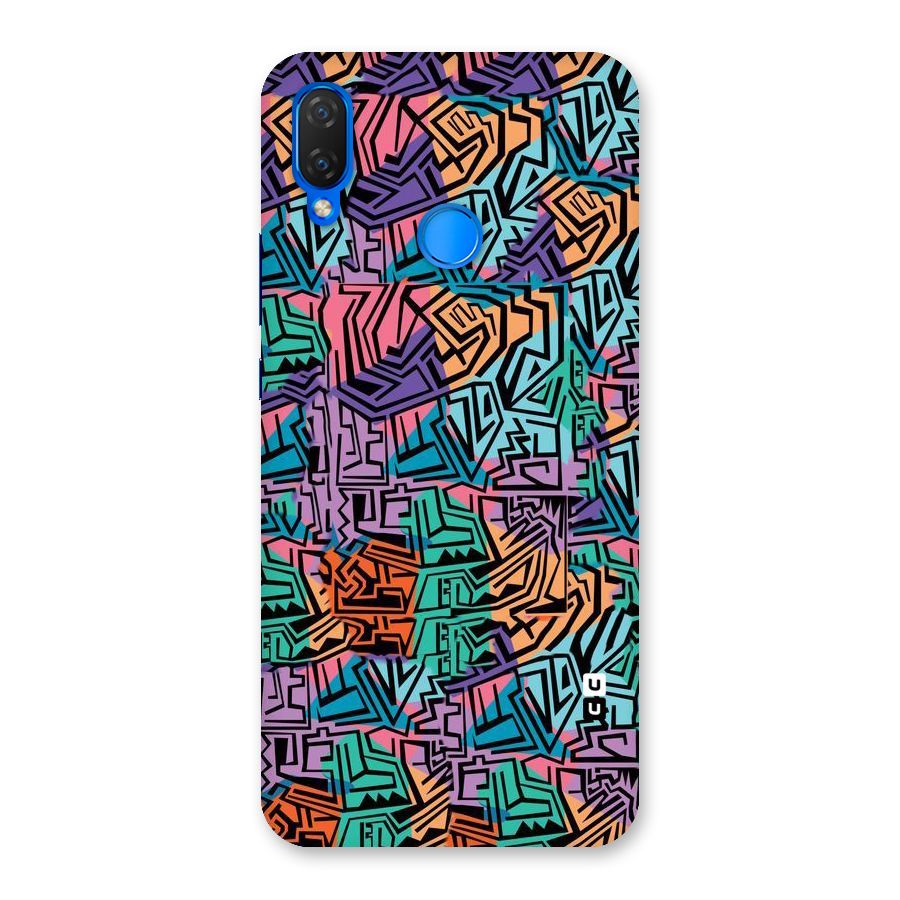 Abstract Lining Colors Back Case for Huawei P Smart+
