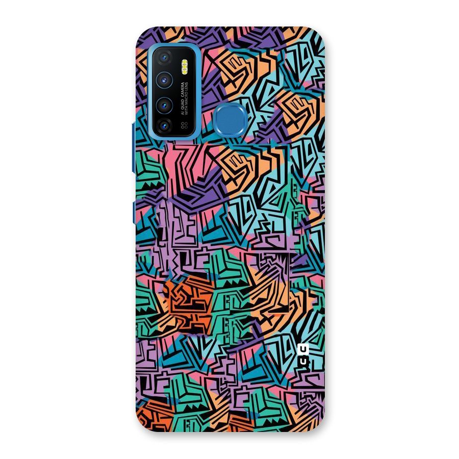 Abstract Lining Colors Back Case for Infinix Hot 9