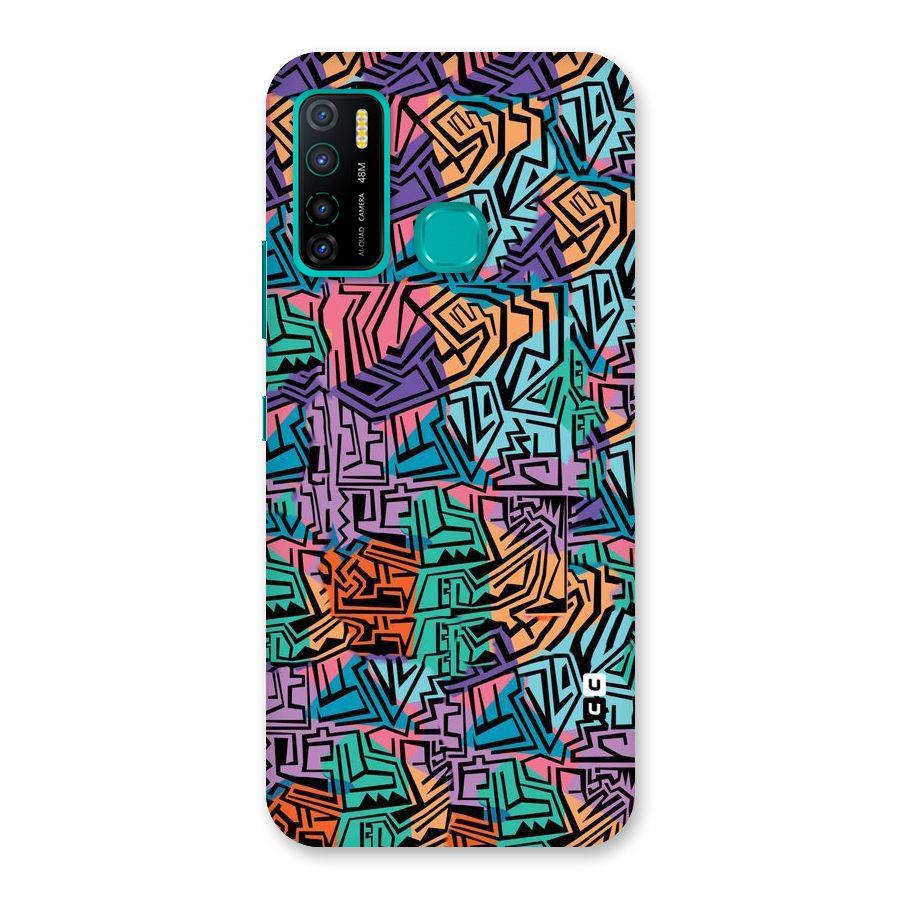 Abstract Lining Colors Back Case for Infinix Hot 9 Pro