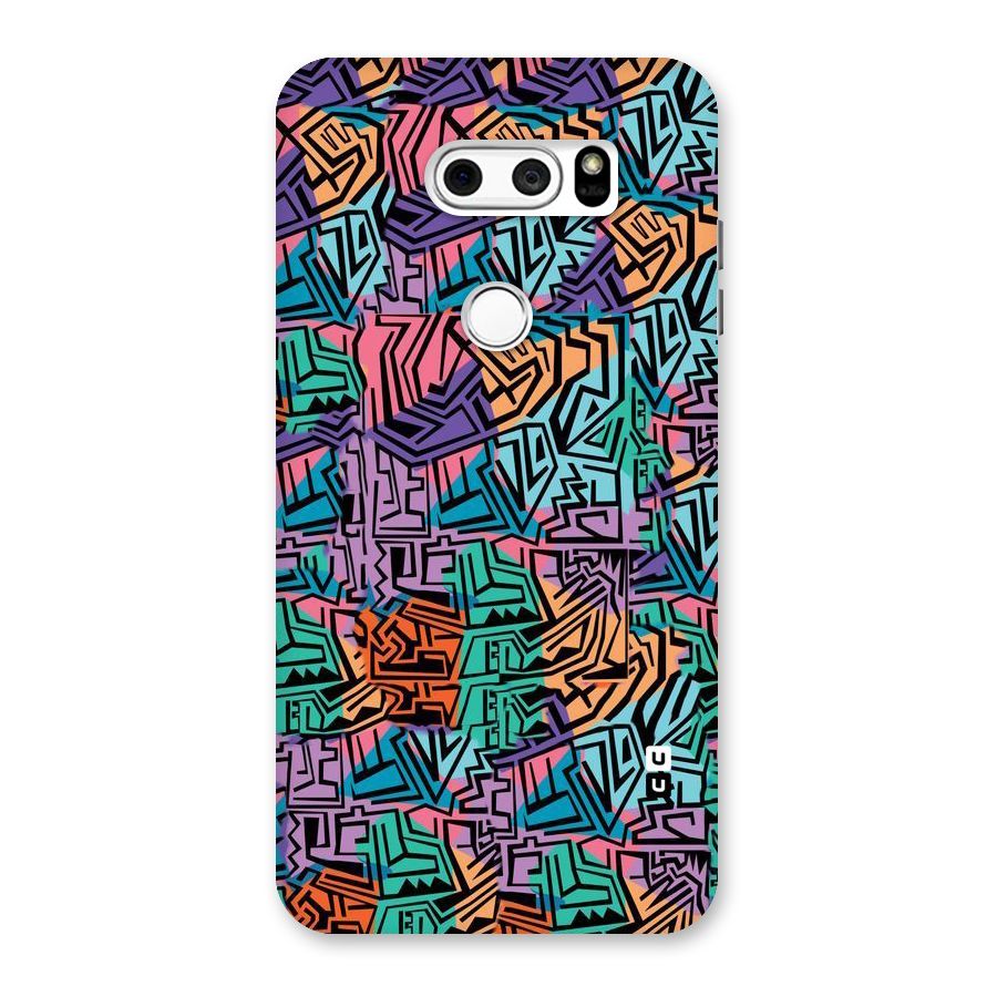 Abstract Lining Colors Back Case for LG V30