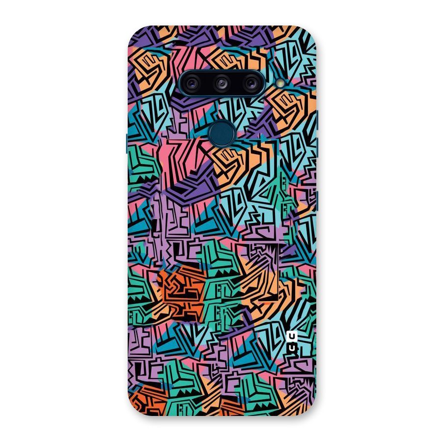 Abstract Lining Colors Back Case for LG  V40 ThinQ
