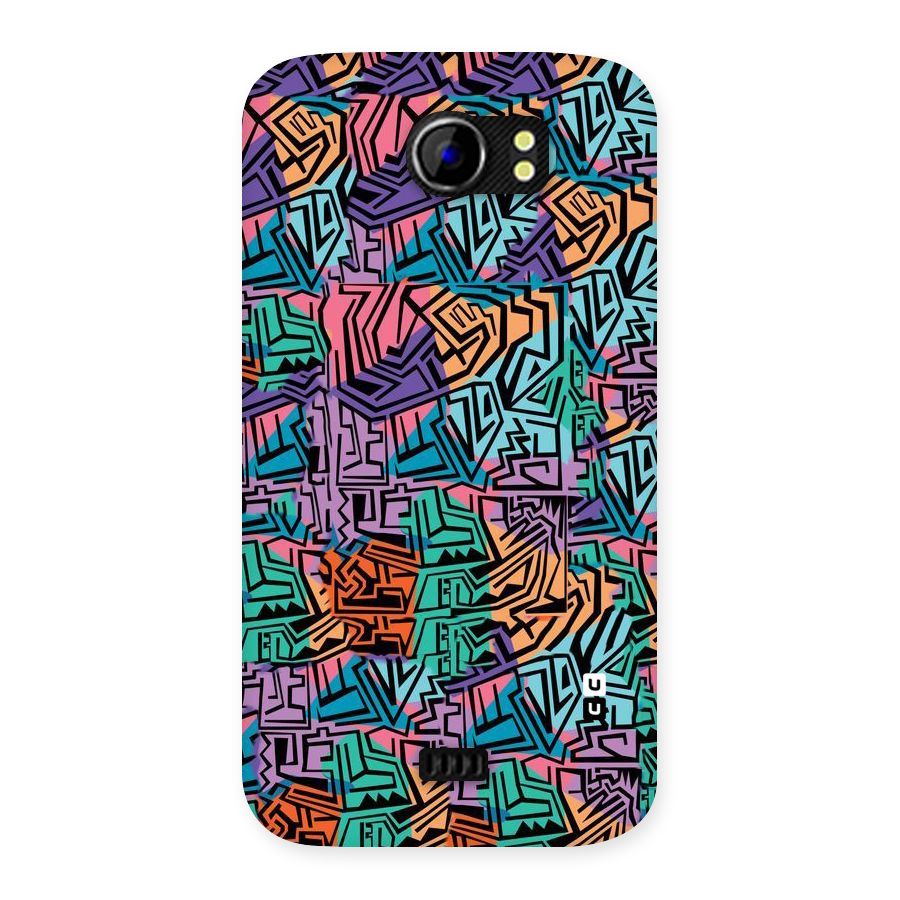 Abstract Lining Colors Back Case for Micromax Canvas 2 A110