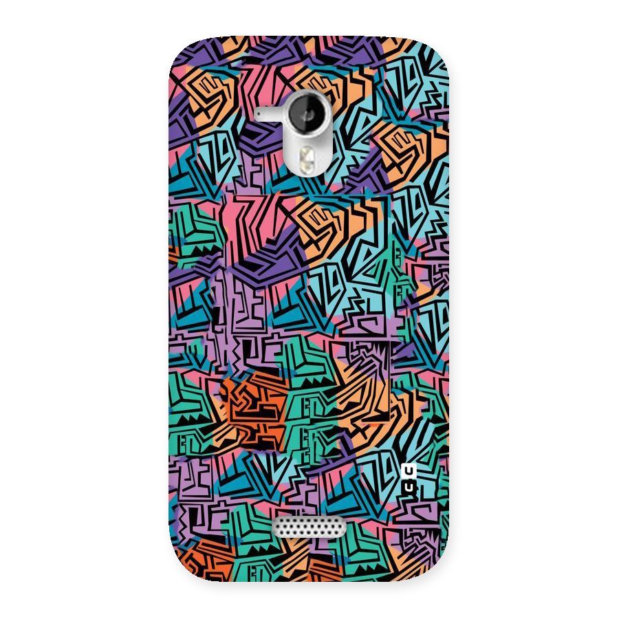 Abstract Lining Colors Back Case for Micromax Canvas HD A116
