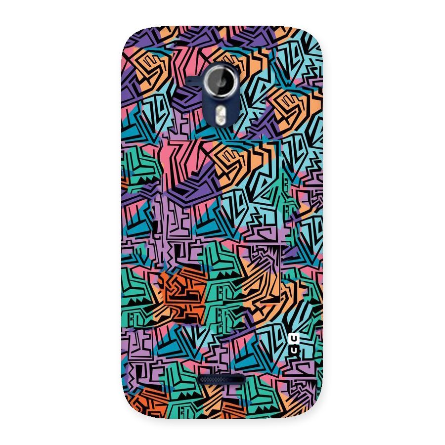 Abstract Lining Colors Back Case for Micromax Canvas Magnus A117