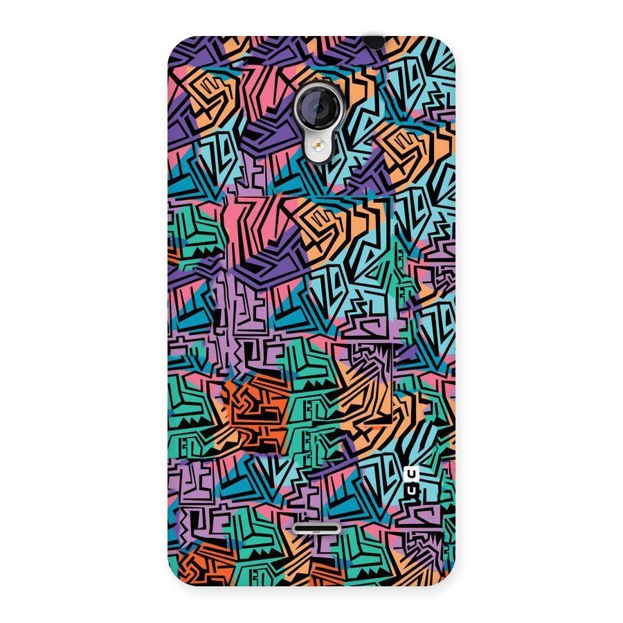 Abstract Lining Colors Back Case for Micromax Unite 2 A106