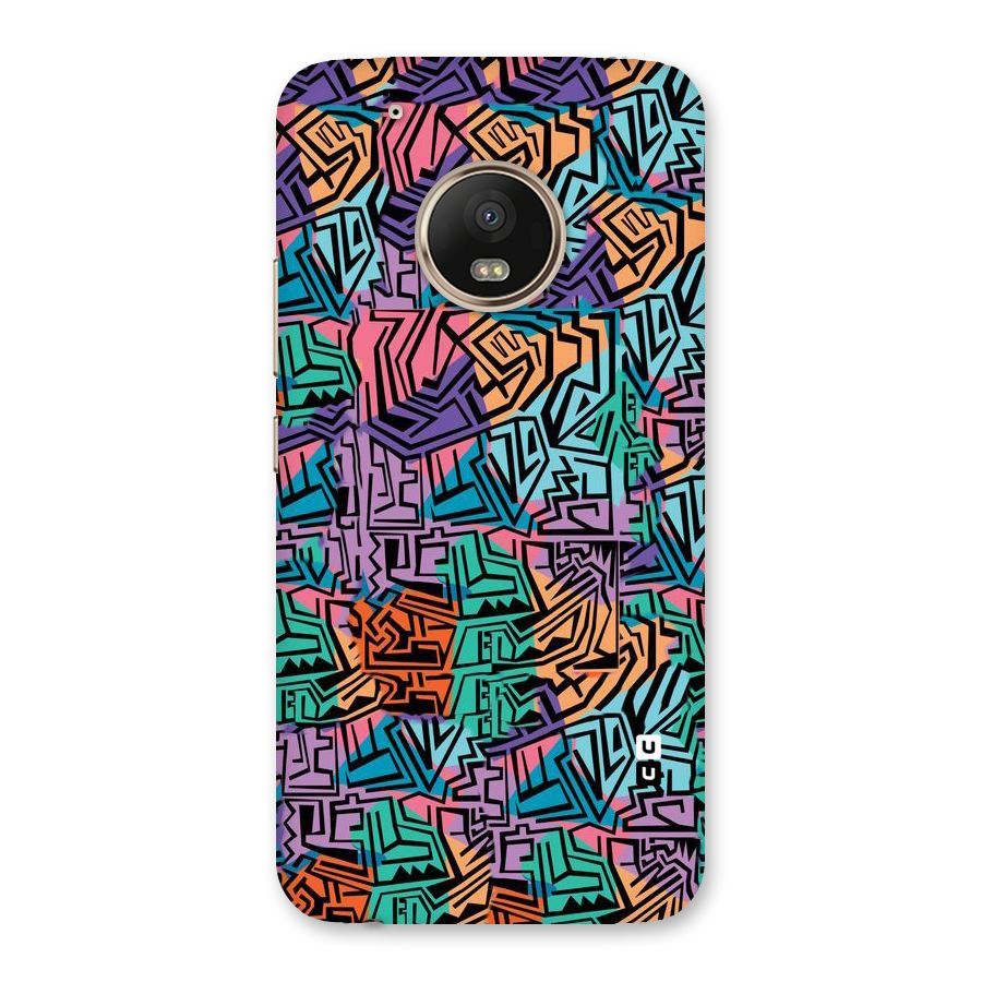 Abstract Lining Colors Back Case for Moto G5 Plus