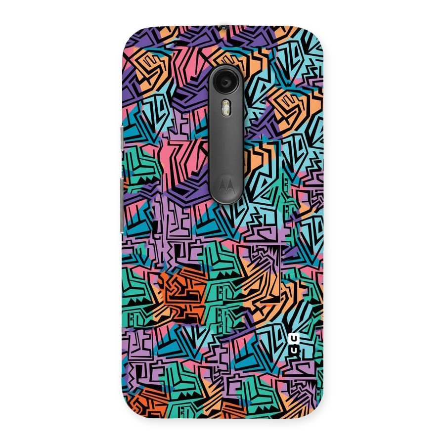 Abstract Lining Colors Back Case for Moto G Turbo