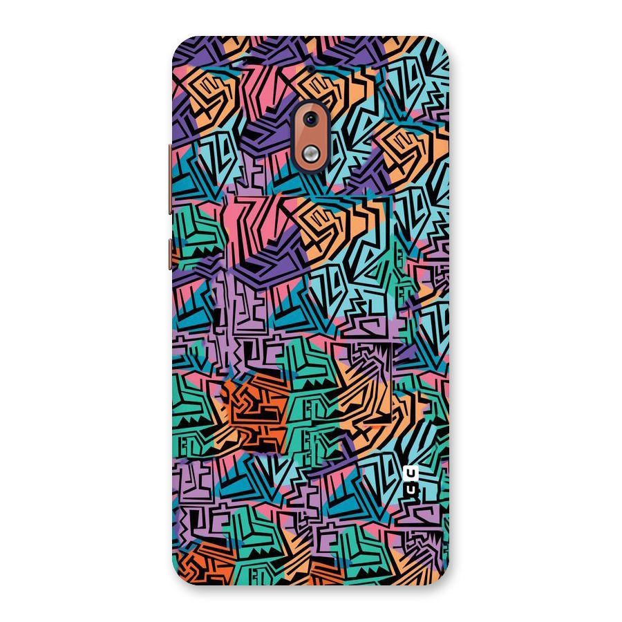 Abstract Lining Colors Back Case for Nokia 2.1