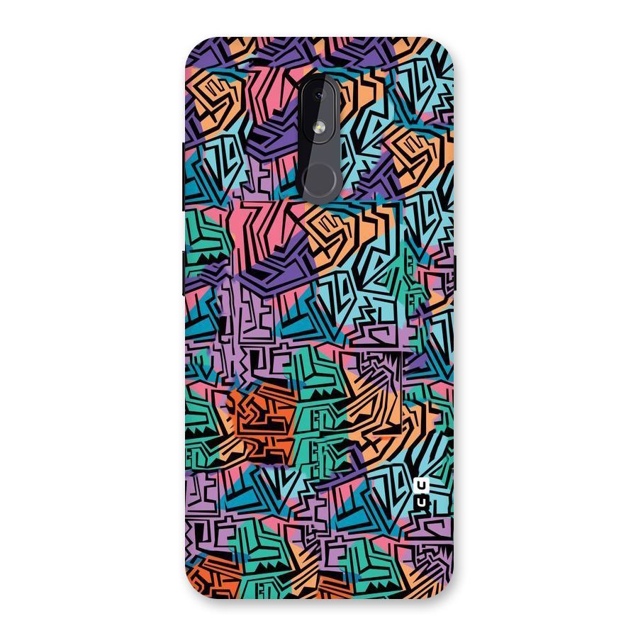 Abstract Lining Colors Back Case for Nokia 3.2