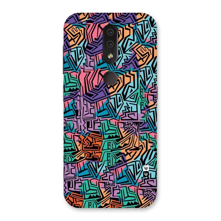 Abstract Lining Colors Back Case for Nokia 4.2