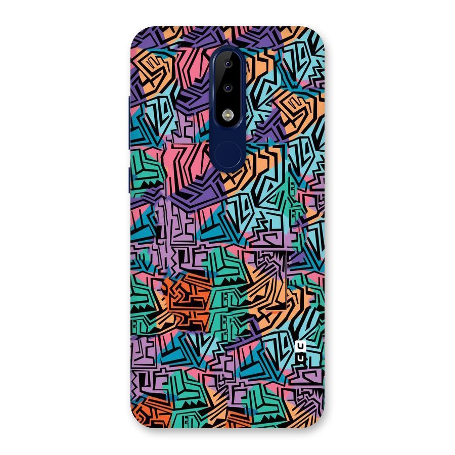 Abstract Lining Colors Back Case for Nokia 5.1 Plus