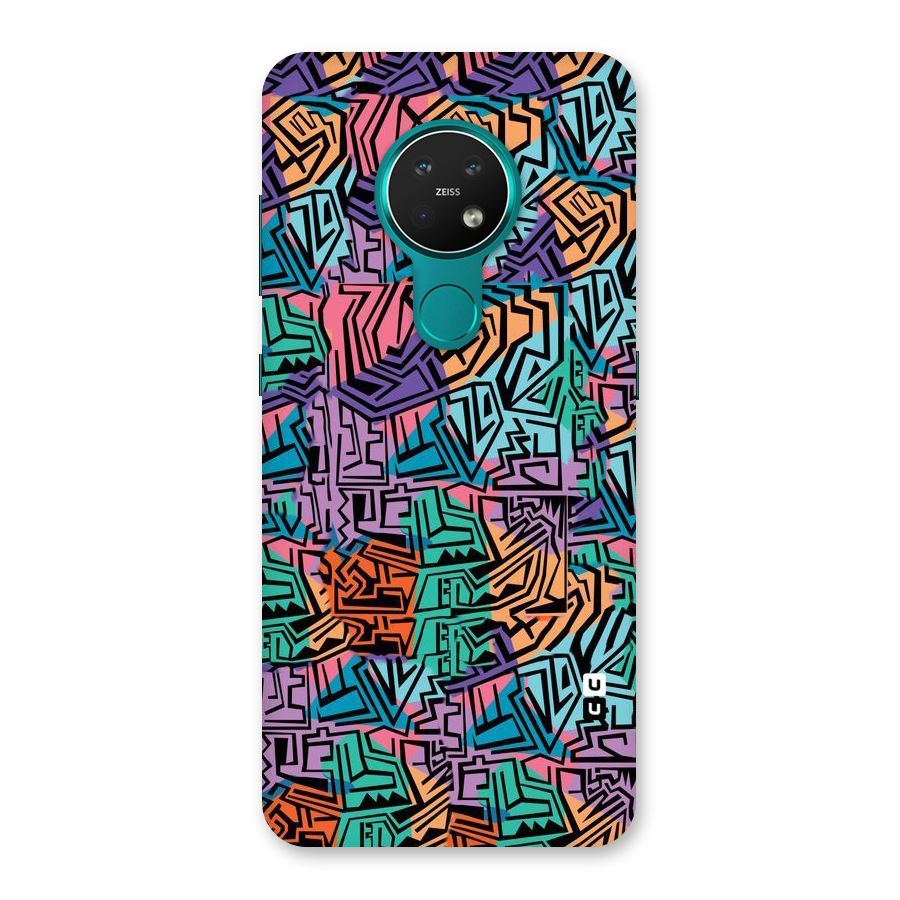 Abstract Lining Colors Back Case for Nokia 7.2