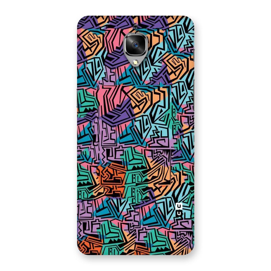 Abstract Lining Colors Back Case for OnePlus 3T
