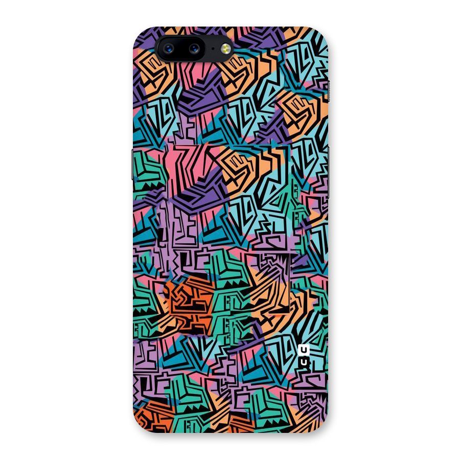 Abstract Lining Colors Back Case for OnePlus 5
