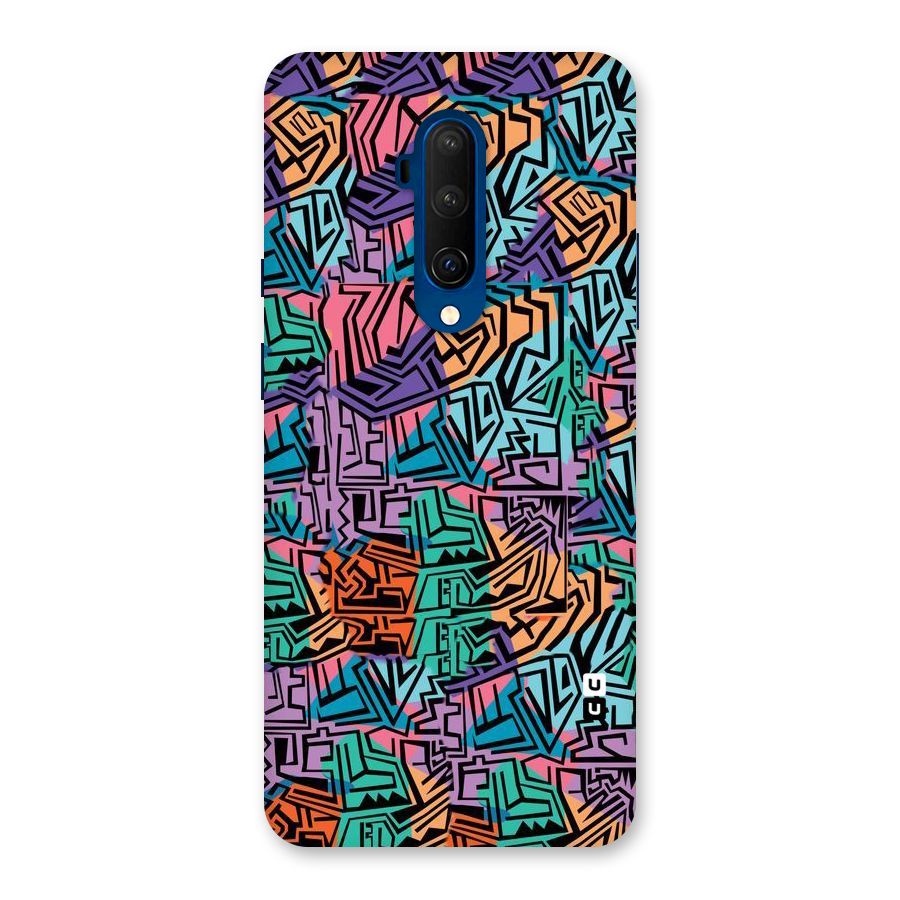 Abstract Lining Colors Back Case for OnePlus 7T Pro