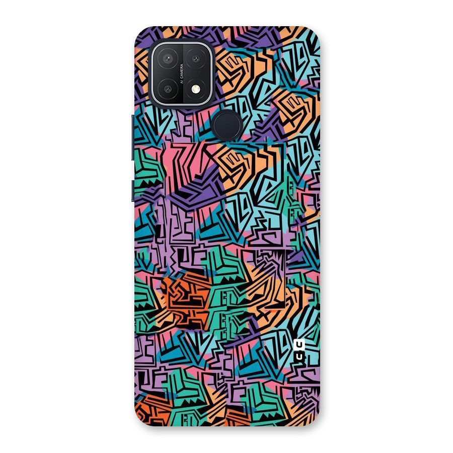 Abstract Lining Colors Back Case for Oppo A15