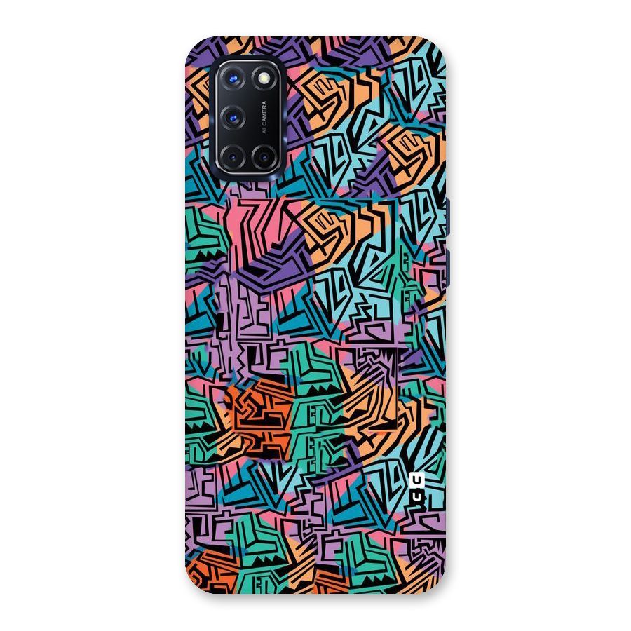Abstract Lining Colors Back Case for Oppo A52