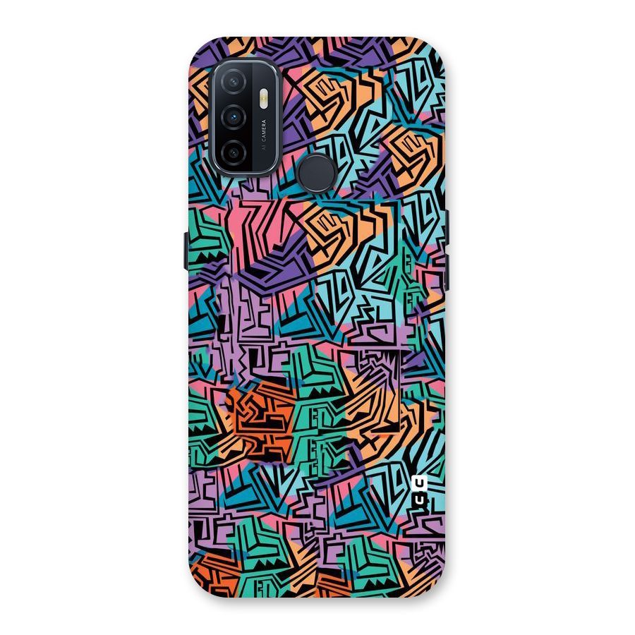 Abstract Lining Colors Back Case for Oppo A53