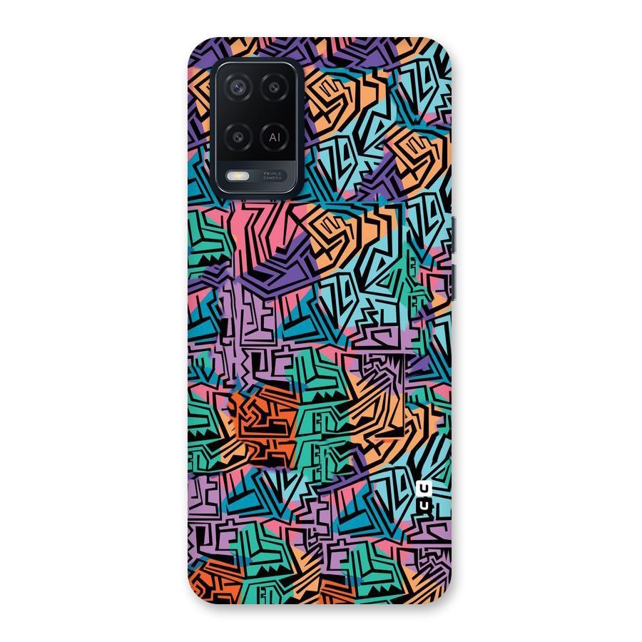 Abstract Lining Colors Back Case for Oppo A54