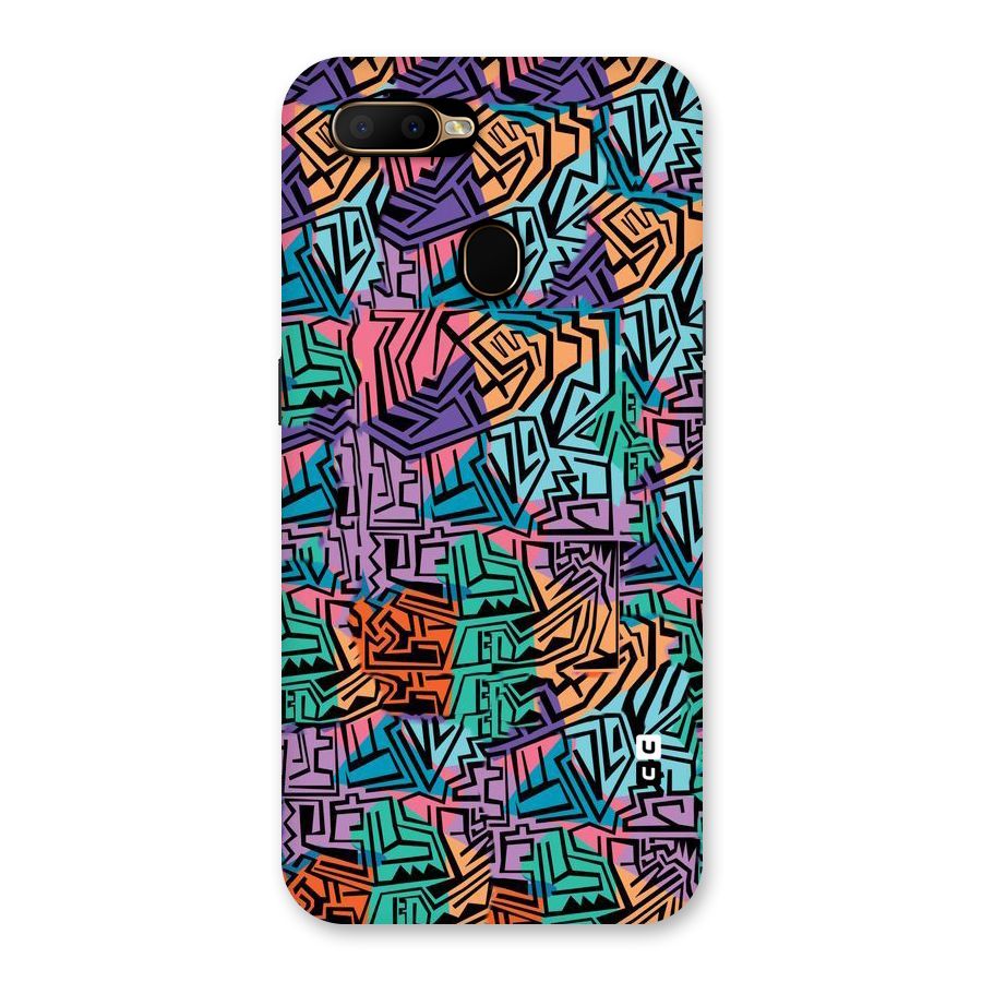 Abstract Lining Colors Back Case for Oppo A5s
