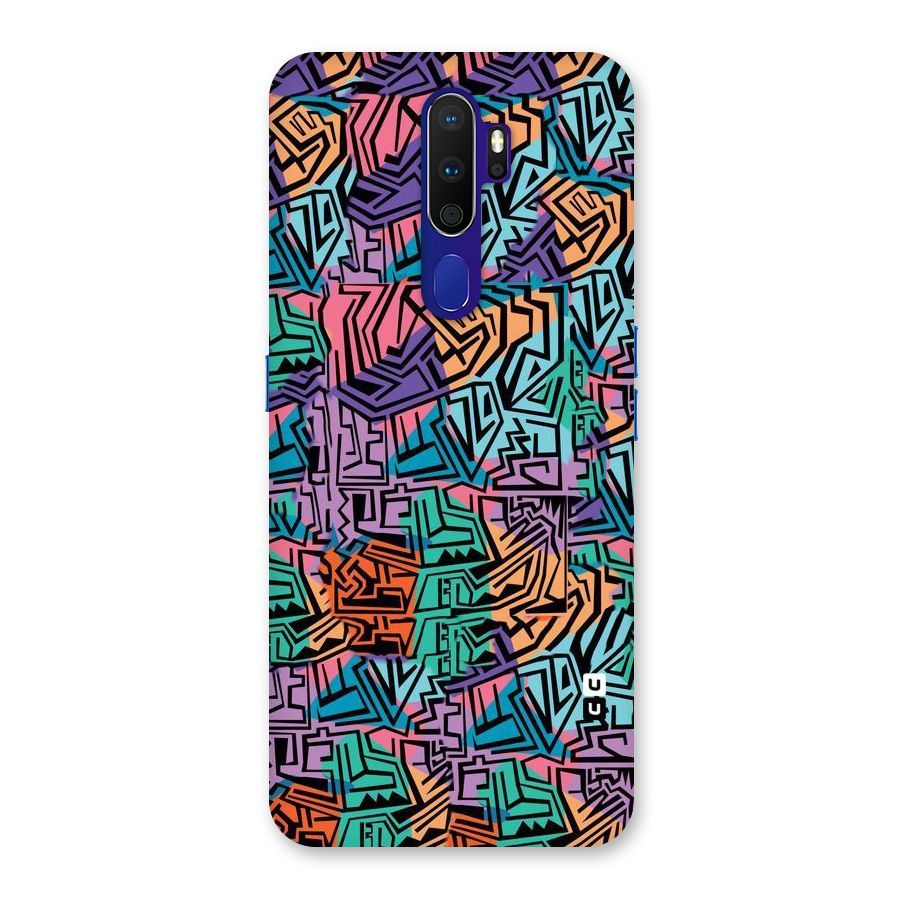 Abstract Lining Colors Back Case for Oppo A9 (2020)