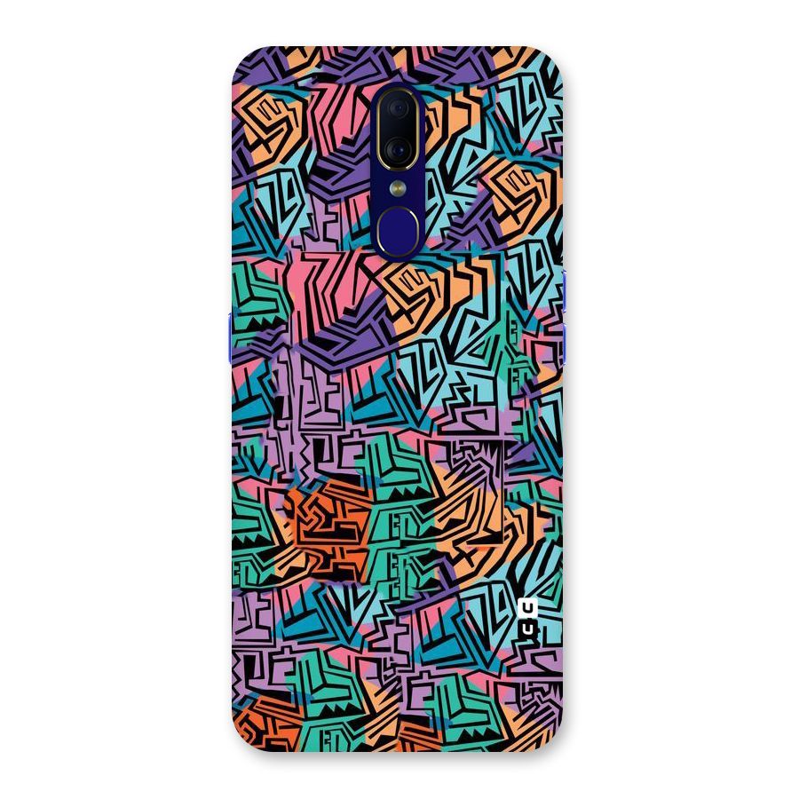 Abstract Lining Colors Back Case for Oppo F11