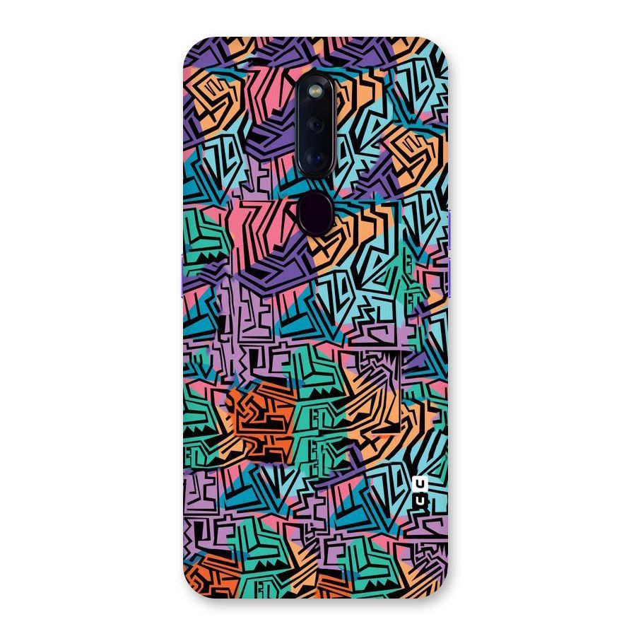 Abstract Lining Colors Back Case for Oppo F11 Pro