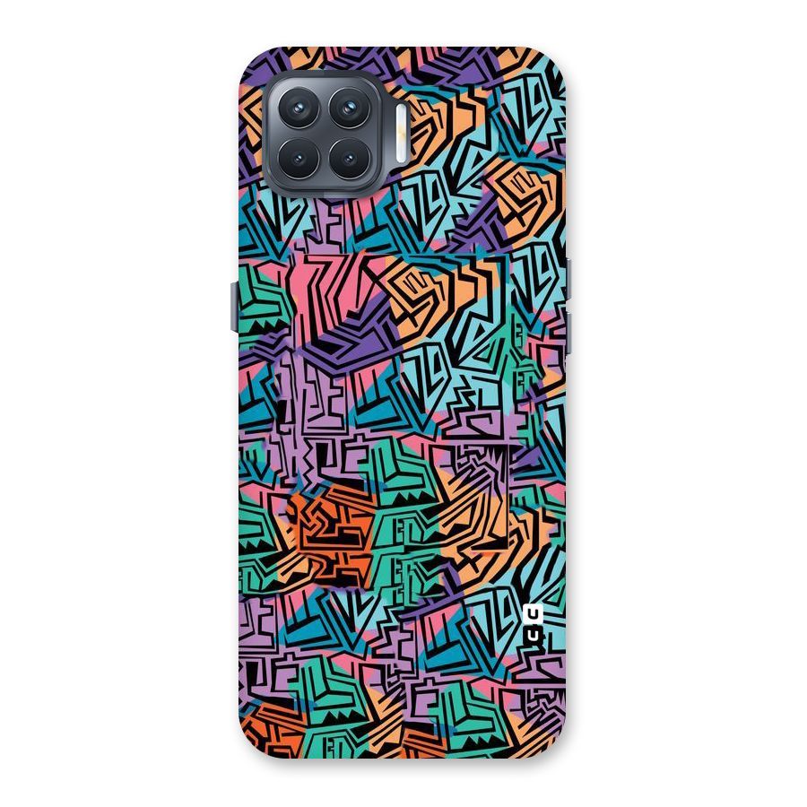 Abstract Lining Colors Back Case for Oppo F17 Pro