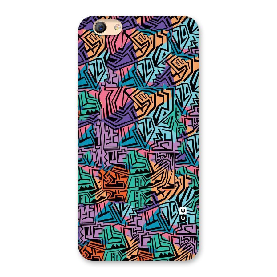 Abstract Lining Colors Back Case for Oppo F3 Plus