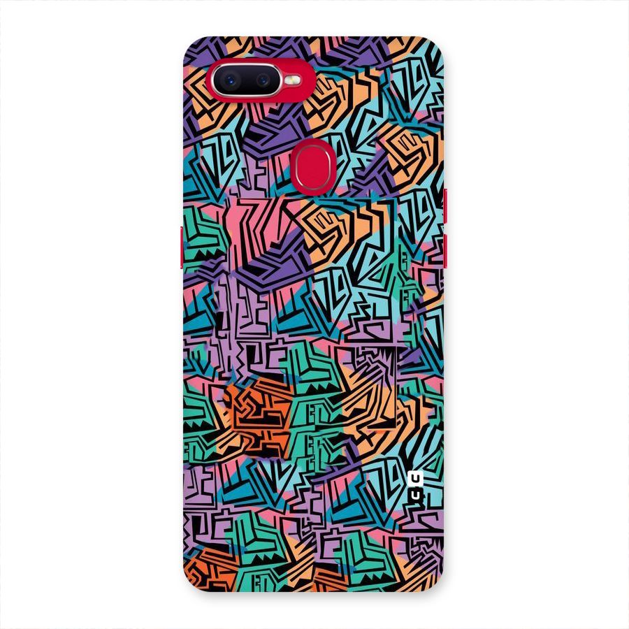 Abstract Lining Colors Back Case for Oppo F9 Pro