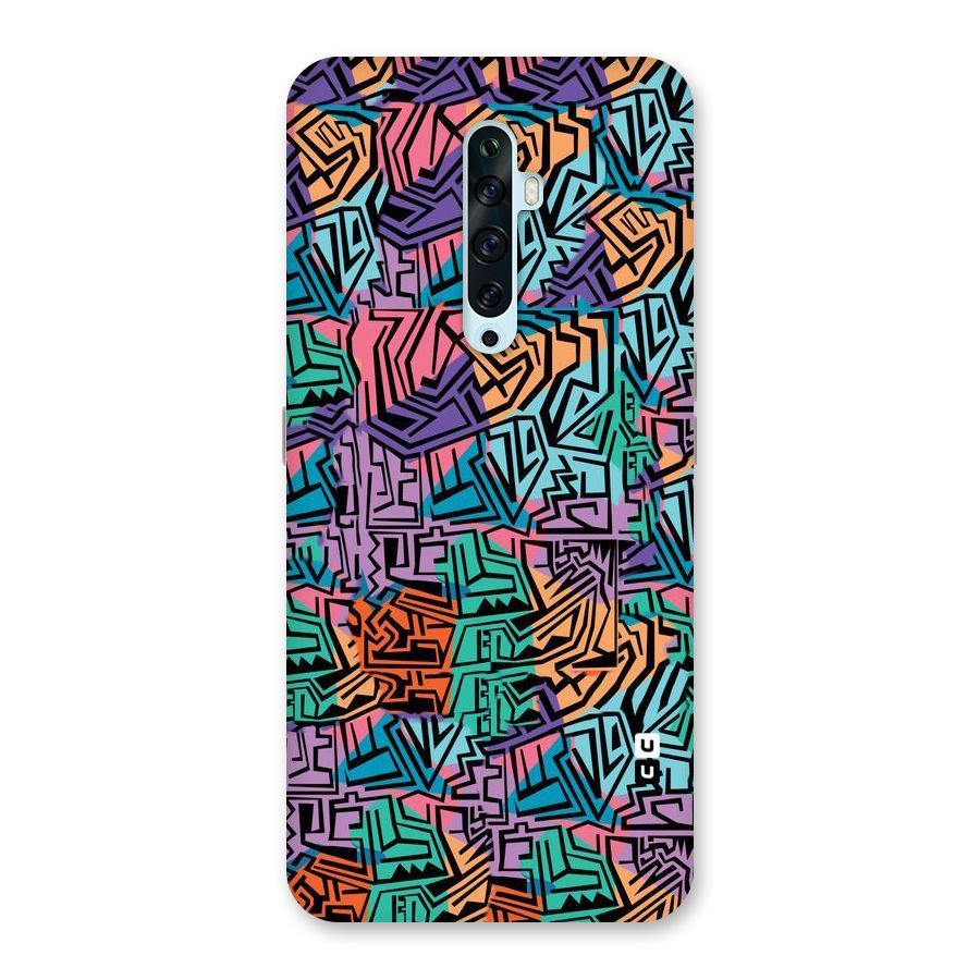 Abstract Lining Colors Back Case for Oppo Reno2 F
