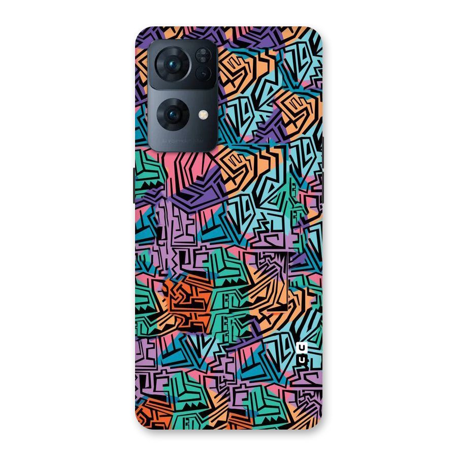 Abstract Lining Colors Back Case for Oppo Reno7 Pro 5G