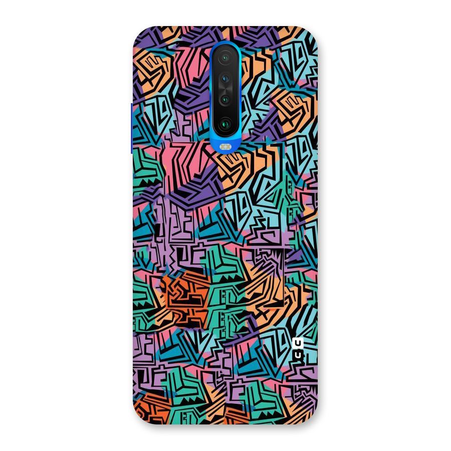 Abstract Lining Colors Back Case for Poco X2