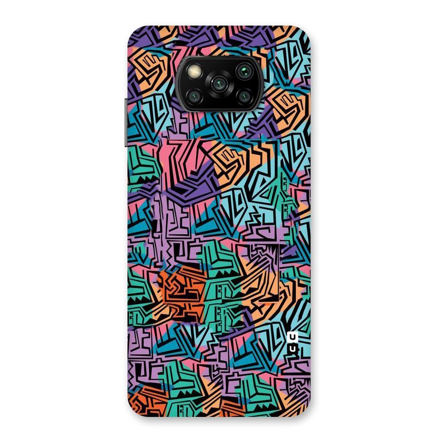 Abstract Lining Colors Back Case for Poco X3