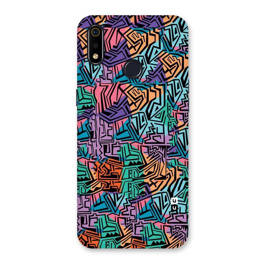 Abstract Lining Colors Back Case for Realme 3i