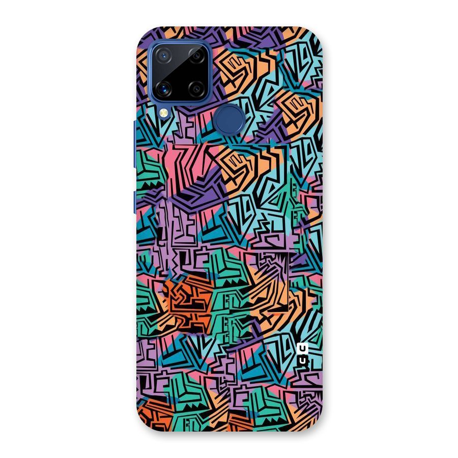 Abstract Lining Colors Back Case for Realme C15