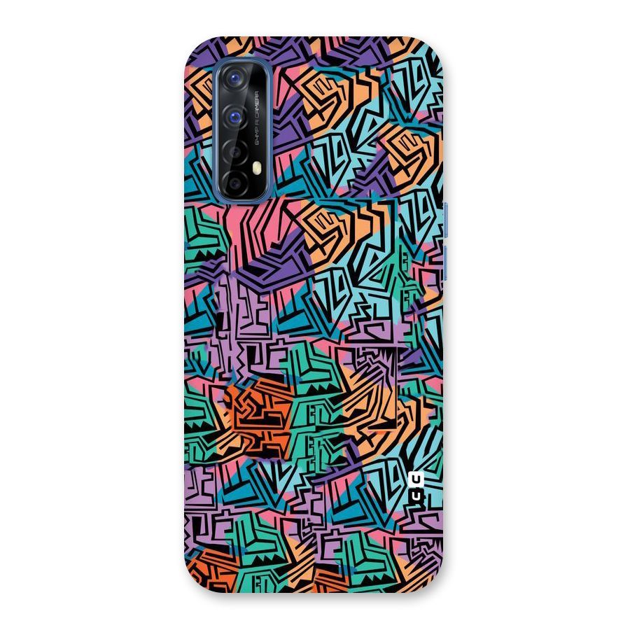 Abstract Lining Colors Back Case for Realme Narzo 20 Pro