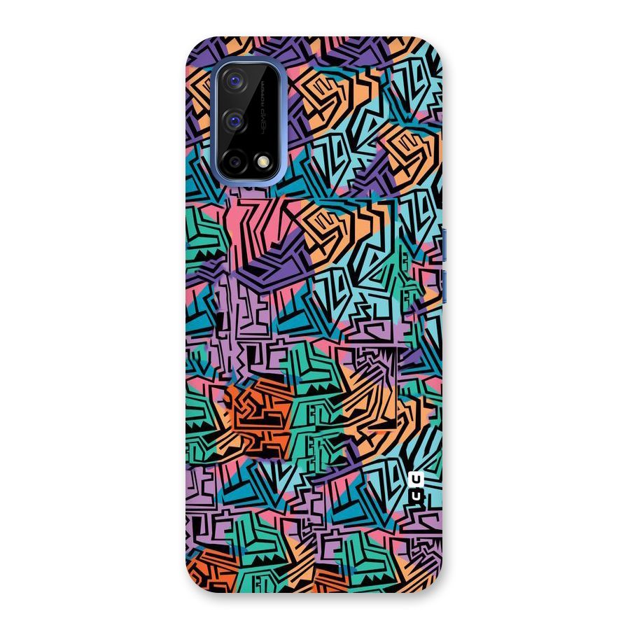 Abstract Lining Colors Back Case for Realme Narzo 30 Pro