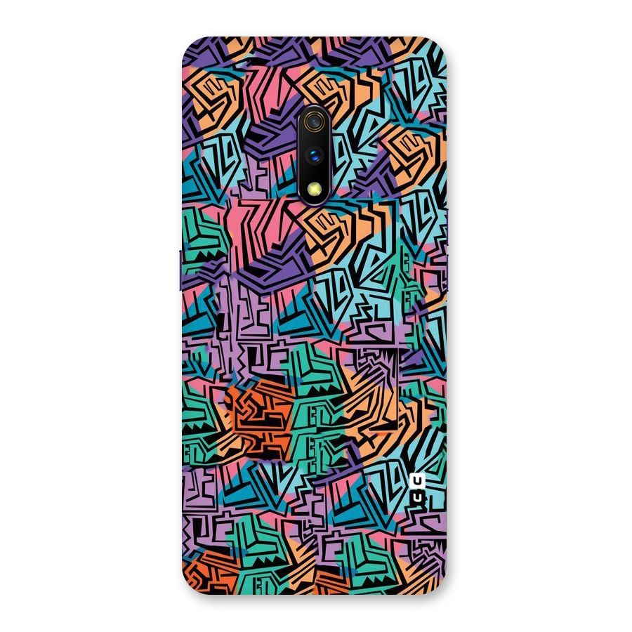 Abstract Lining Colors Back Case for Realme X