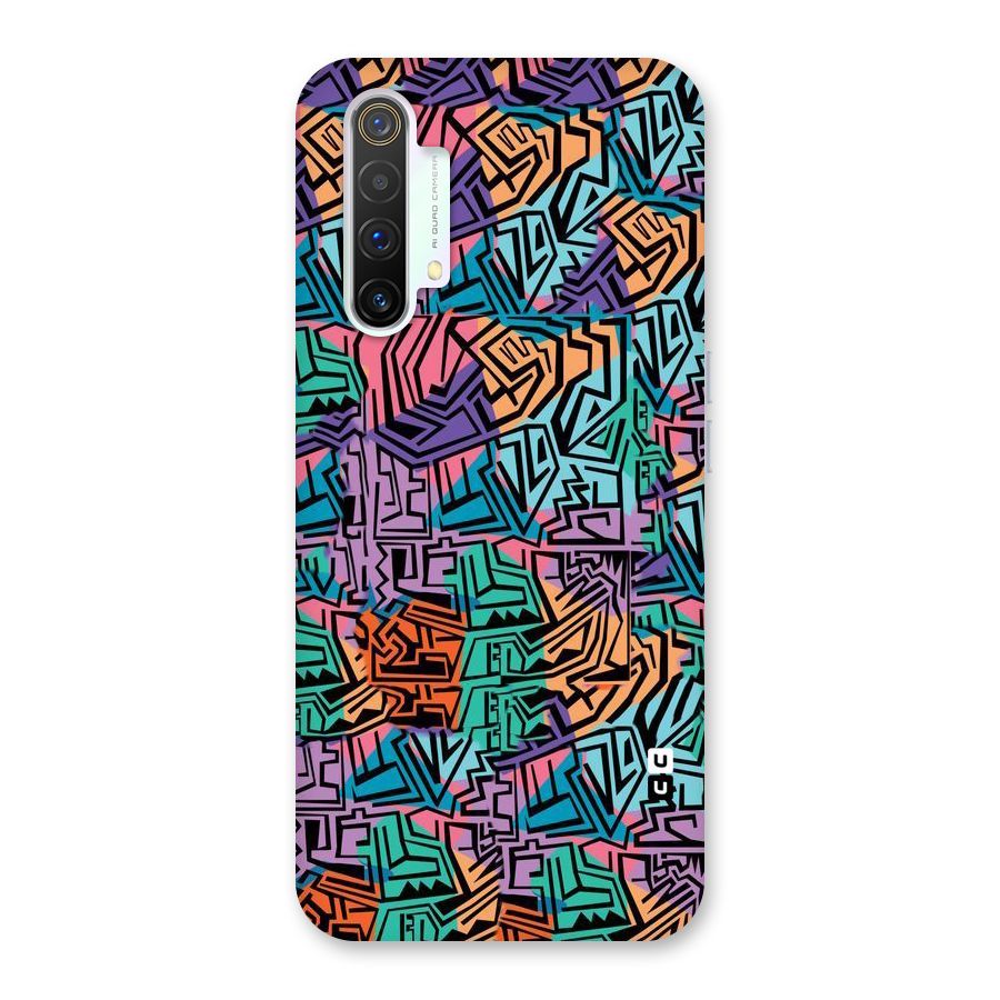 Abstract Lining Colors Back Case for Realme X3 SuperZoom