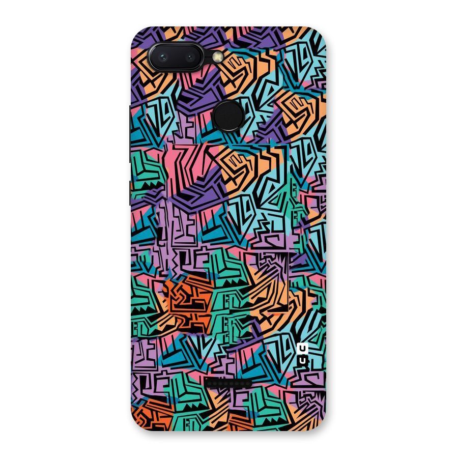 Abstract Lining Colors Back Case for Redmi 6