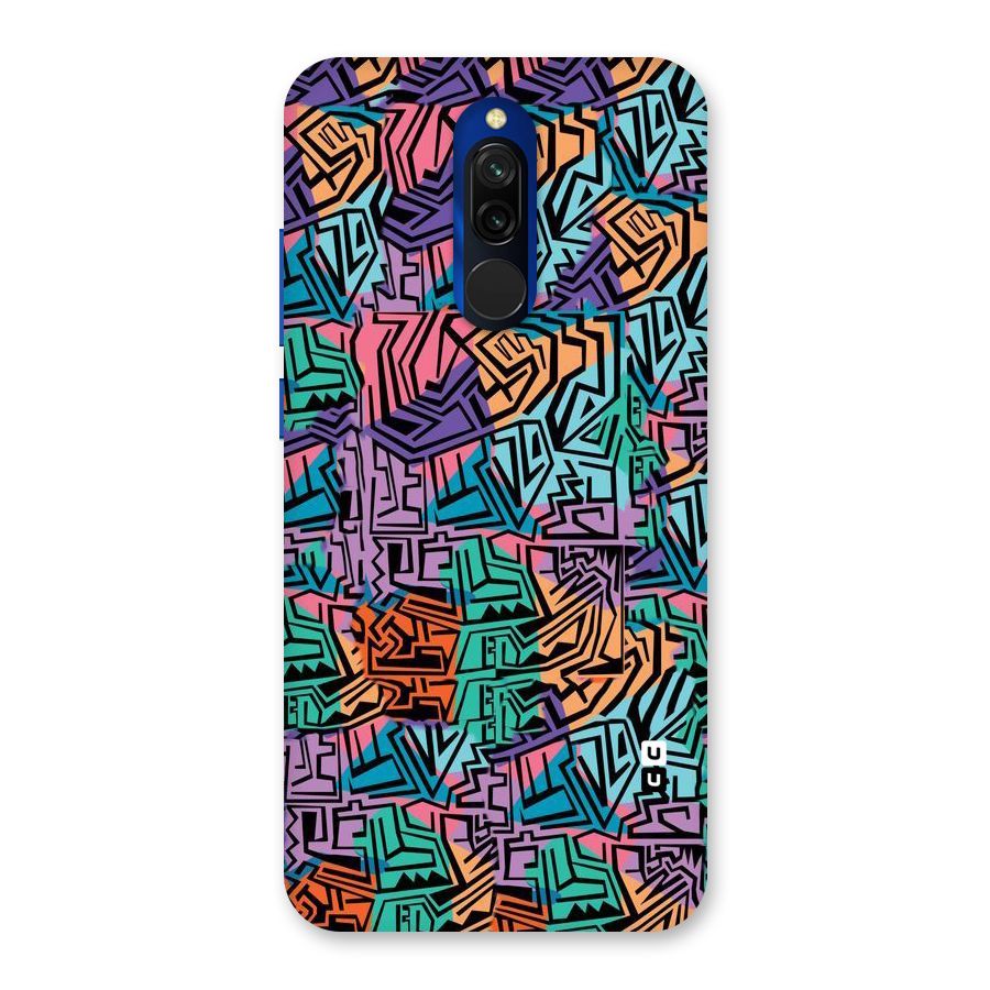 Abstract Lining Colors Back Case for Redmi 8