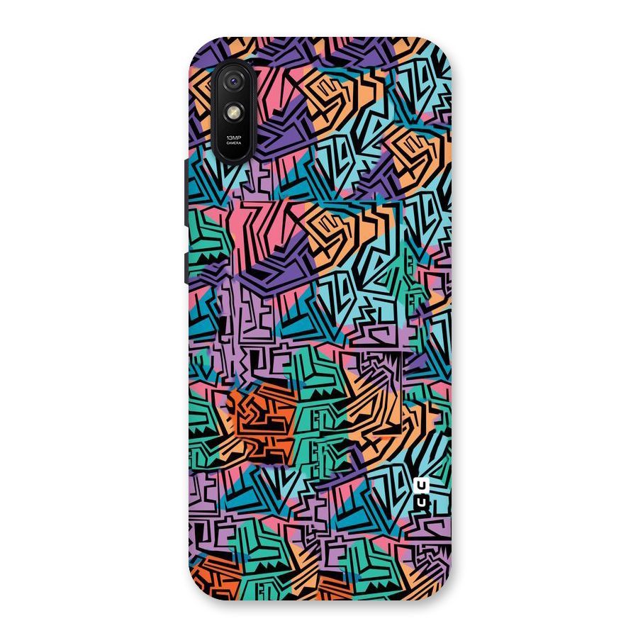Abstract Lining Colors Back Case for Redmi 9A
