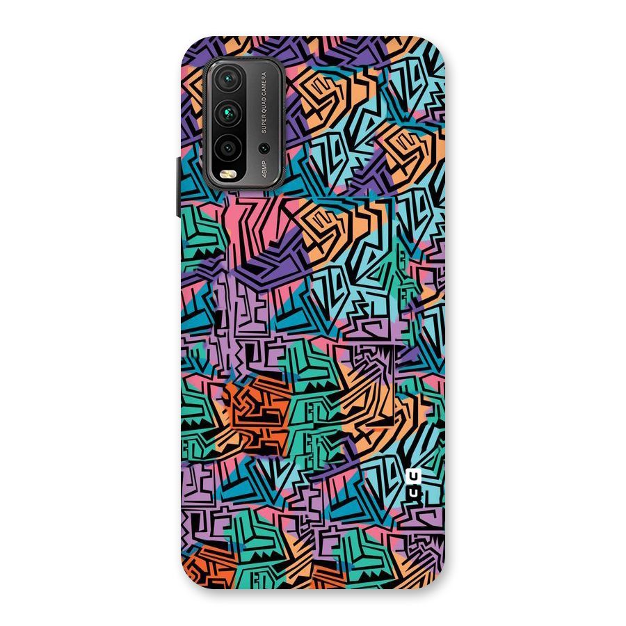 Abstract Lining Colors Back Case for Redmi 9 Power