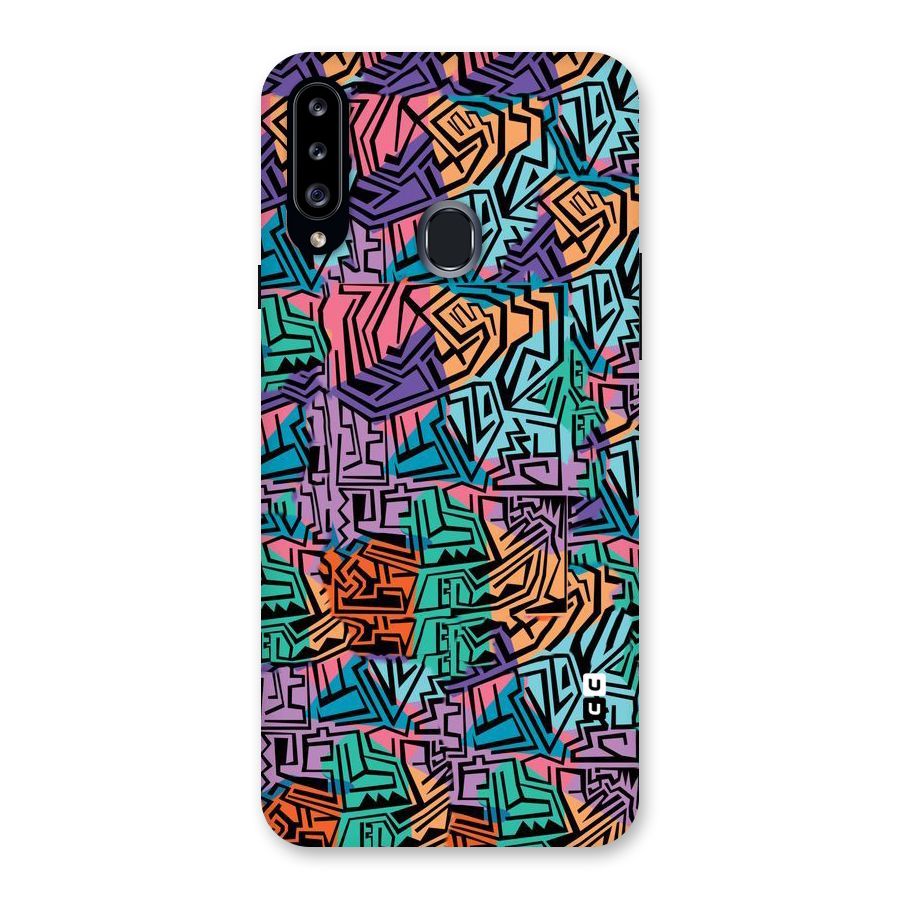 Abstract Lining Colors Back Case for Samsung Galaxy A20s