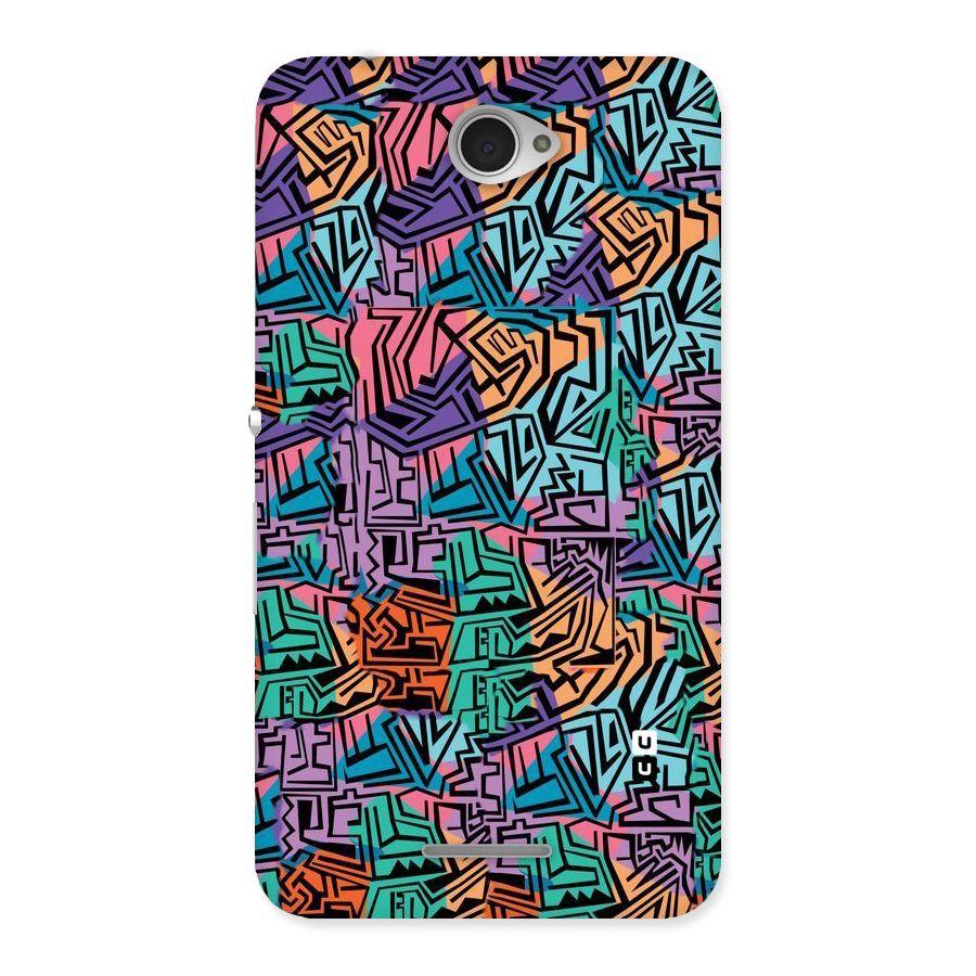Abstract Lining Colors Back Case for Sony Xperia E4