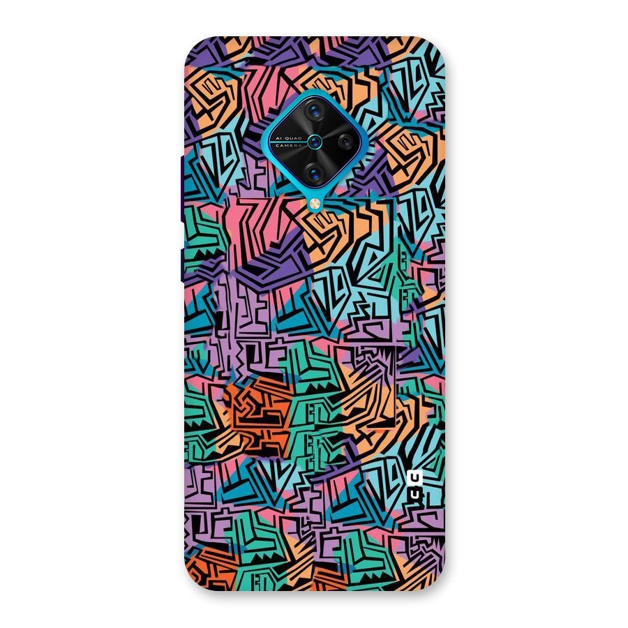Abstract Lining Colors Back Case for Vivo S1 Pro