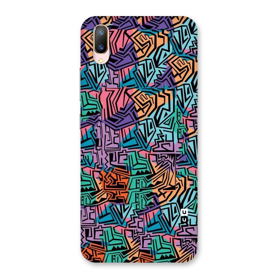Abstract Lining Colors Back Case for Vivo V11 Pro